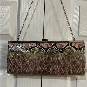 Elegant Snakeskin Clutch